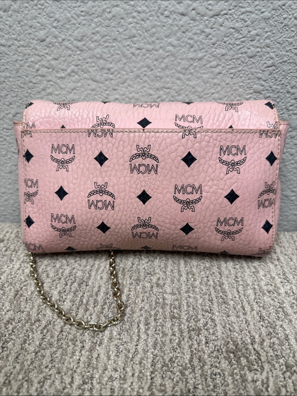 Blush Pink Visetos Crossbody with Gold Chain - Picture 7 of 10